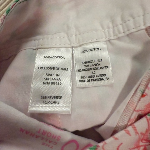 Lilly Pulitzer Pink and Green Bermuda Shorts Vibrant Tropical Print - Picture 6 of 9